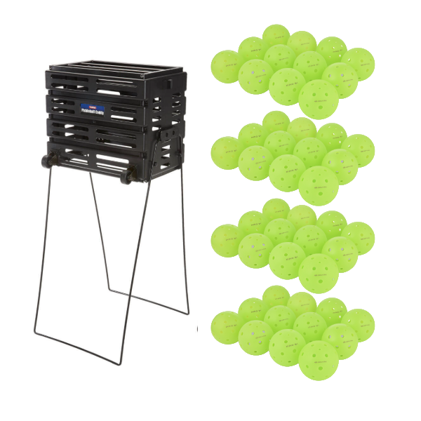 48 Pickleball Balls & Caddy Rental